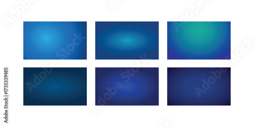 Blue gradient background vector collection featuring smooth and modern color transitions ideal for web, app, and design backdrops or digital layout graphics