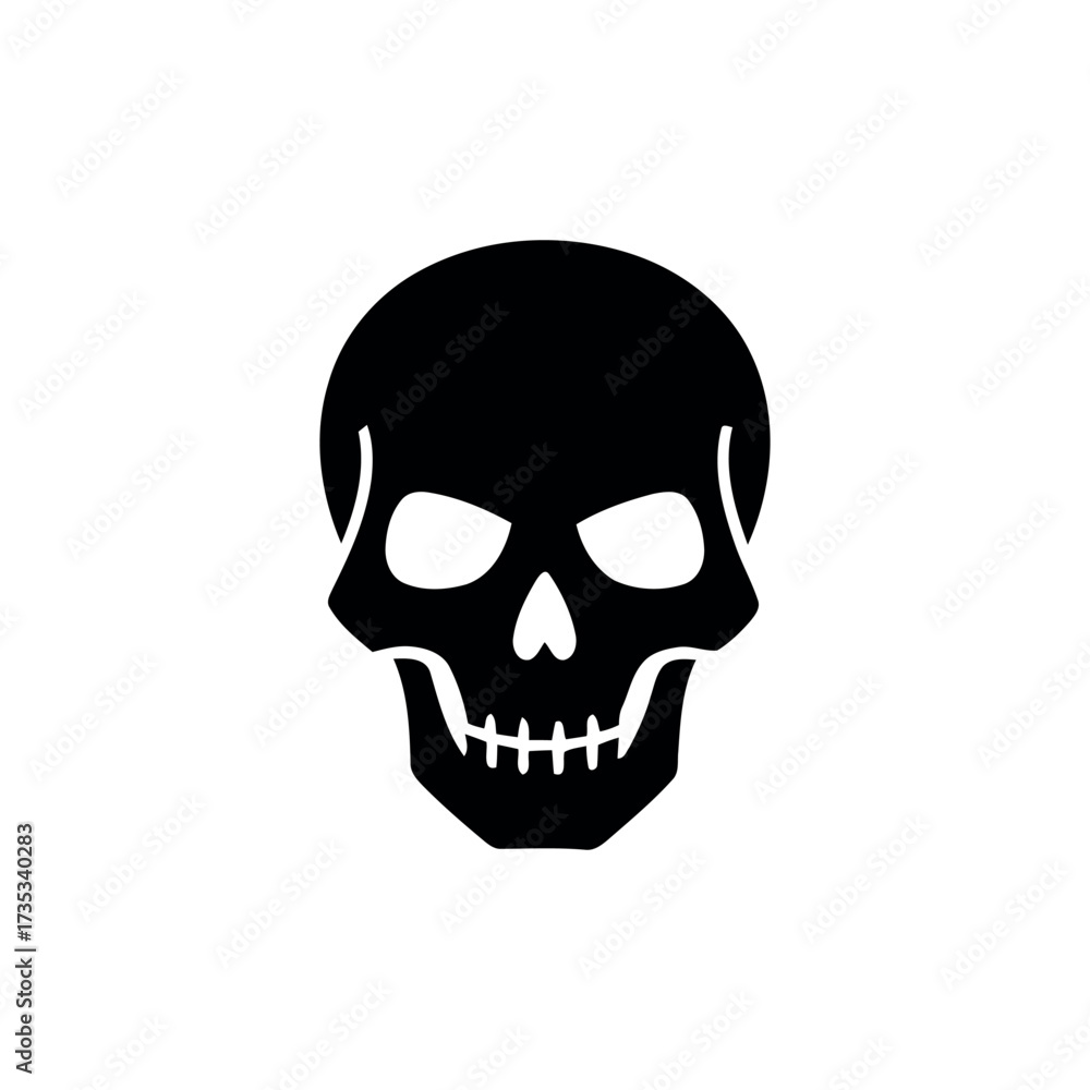 Fototapeta premium Skull Icon - Spooky Halloween Vector Design