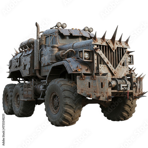 Post-Apocalyptic Armored Truck Illustration