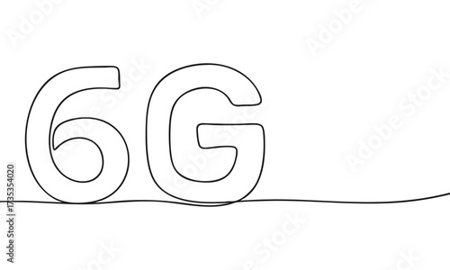 6G Network Line Drawing of NextGeneration Connectivity