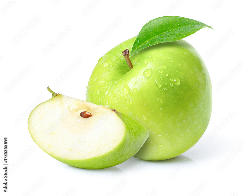 Foto green apple isolated on white