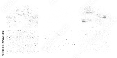 Set of high-resolution black and white grunge backgrounds with textures of cracks, chips, scratches, scuffs, dirt and dust for rough surface design