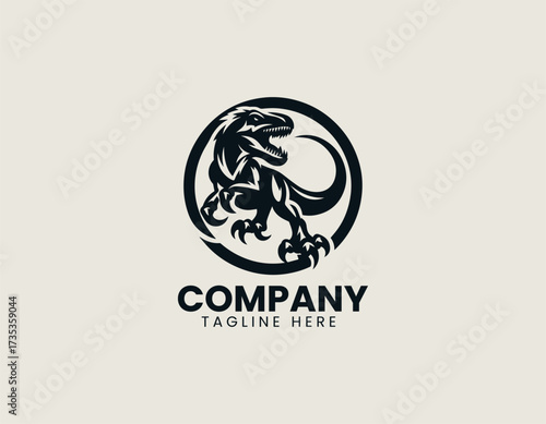 The Predatory Dinosaur vector logo illustration