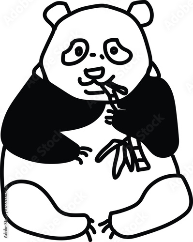 Giant Panda Hand Drawn Doodle Art Sketch, Giant Panda Doodle Sketch, Giant Panda Doodle Drawing Illustration