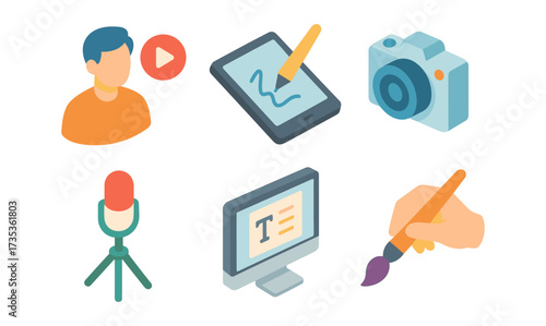 Isometric digital tools for content creation in modern media