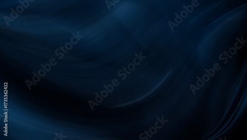 Wavy line of black blue background. Abstract background of moving brush of navy blue. Smooth curve, vintage, artistic, dynamic, darkness, elegant concept for wallpaper, texture. Abstract art poster.