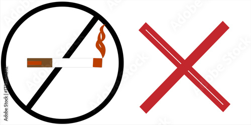 No smoking sign symbol. No smoking area. No smoking sign board black color.