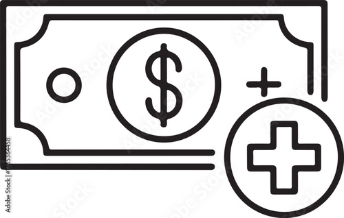 Financial growth concept icon representing increased money and positive returns