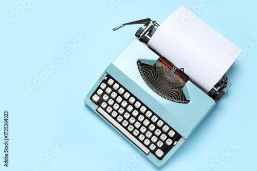 Vintage typewriter with bla...