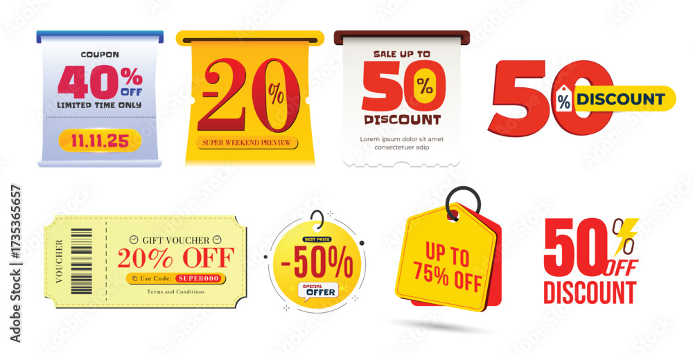 Naklejka premium Sale banner tag template design