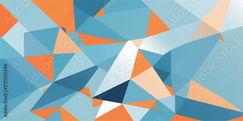 Abstract geometric colorful triangle pattern seamless vector background design and texture