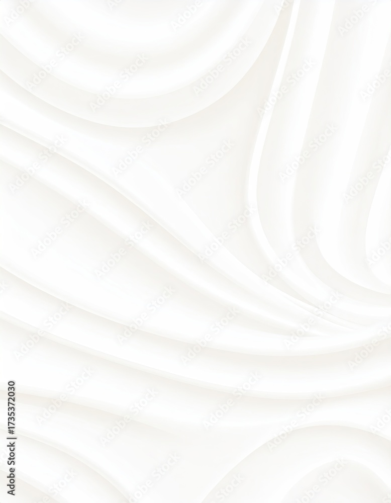 Fototapeta premium Smooth ivory fabric, draped with soft flowing curves