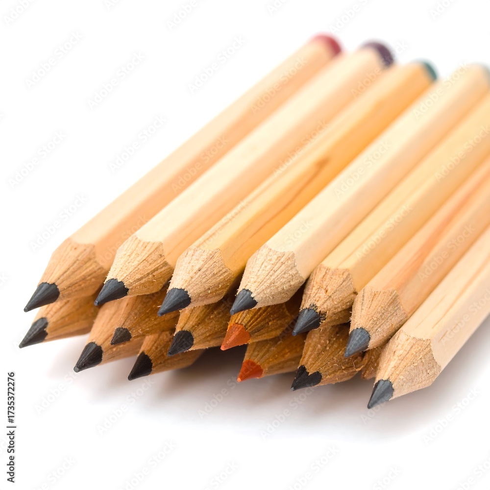 Obraz premium Close-up of pencils clustered together