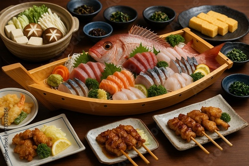 豪華な船盛がメインの宴会料理