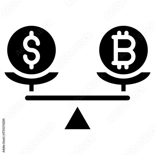 Stablecoin Balance Glyph Icon