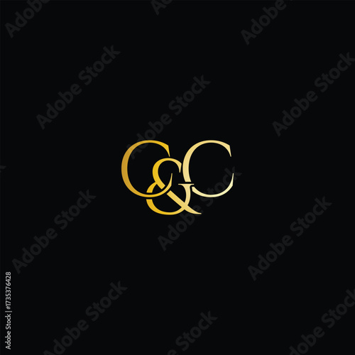 C&C, CC Letter Initial Logo Design Template Vector Illustration