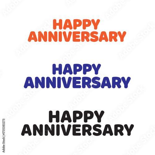 Fotografie 3D bold Happy Anniversary silhouette typography pack