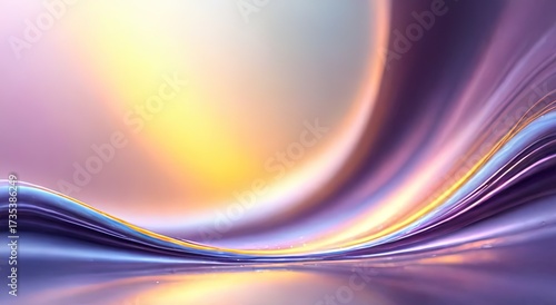 Abstract Flowing Colors with Soft Light and Gentle Waves in Background
