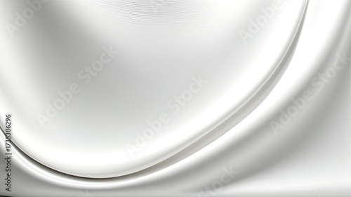 Elegant Flowing White Fabric with Soft Curves and Textured Surface