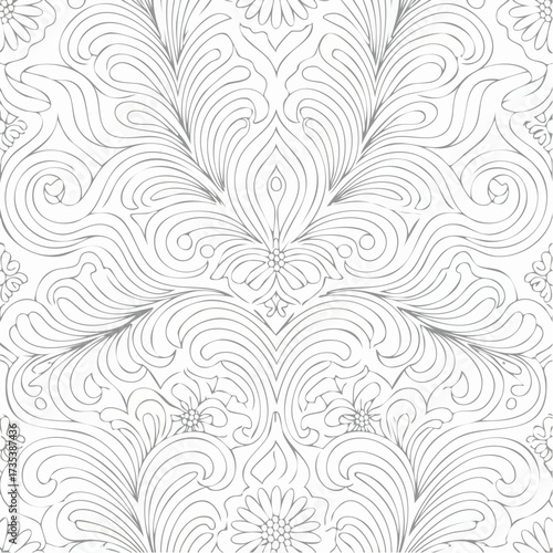 African pattern isolated with white highlights
3