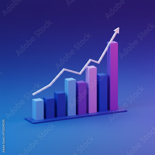 Free Download Growth chart with upward trend - GFXLoad