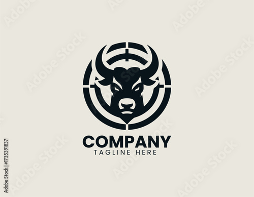Bull Eye vector logo illustration