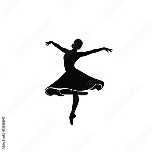 silhouette of a ballerina dancing