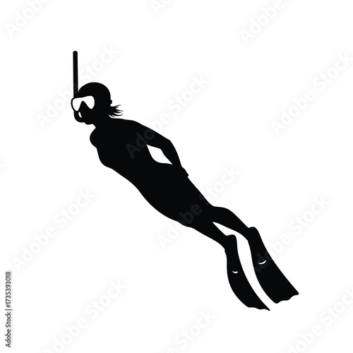 snorkeler swimming underwater