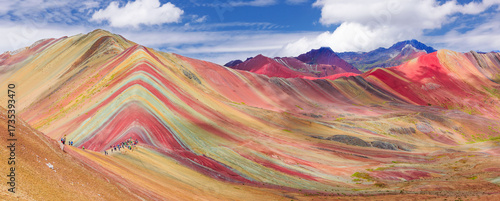 Vinicunca, Cusco Region, Peru. Montana de Siete Colores, or Rainbow Mountain.