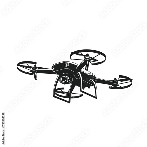 drone flying with propellers