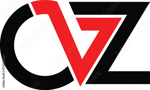 CVZ Letter Initial Logo Design Template Vector Illustration