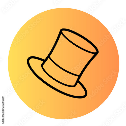 Classic magician top hat illustration design