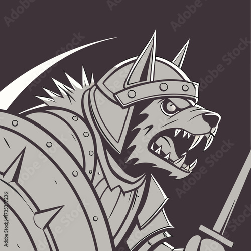 Wallpaper Mural wolf head mascot Torontodigital.ca