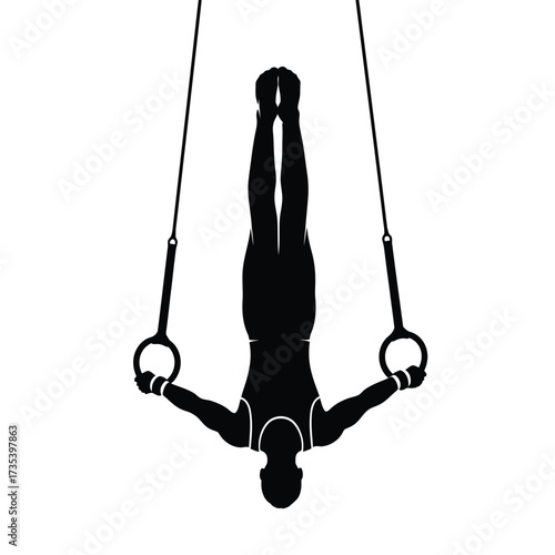 gymnast performing on rings