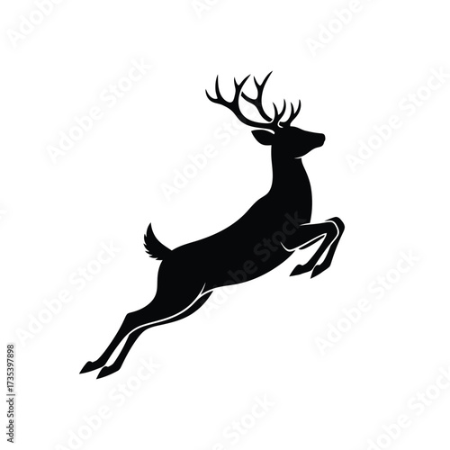 jumping deer silhouette