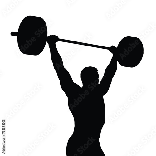 silhouette of a man lifting a barbell