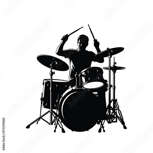 drummer playing a drum set