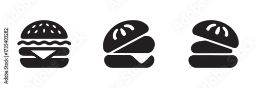 Berger icon sets, berger filled web icons set, food Order Icon, Simple set related to berger, vector illustration EPS 10.