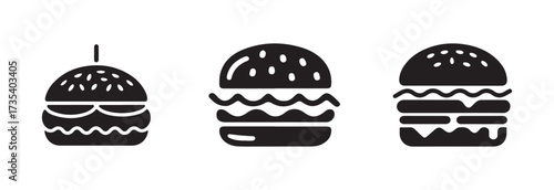 Berger icon sets, berger filled web icons set, food Order Icon, Simple set related to berger, vector illustration EPS 10.