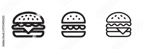 Berger icon sets, berger filled web icons set, food Order Icon, Simple set related to berger, vector illustration EPS 10.