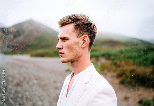 portrait of a handsome young man