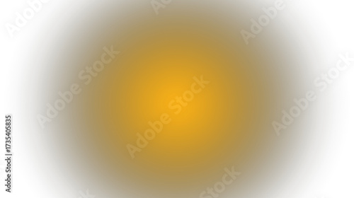 Abstract golden yellow and green pixelated gradient sphere with soft vignette effect isolated on transparent background