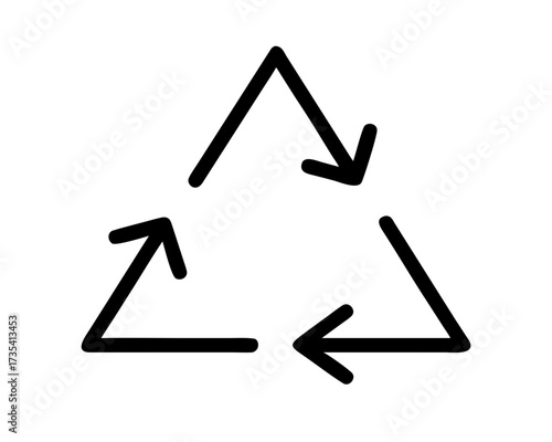 Recycle symbol, a universal sign for environmental conservation sustainability, promoting responsible waste management