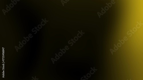 Abstract blurry gradient in gold and yellow transition black background. Suitable for website banners, social media posts, and modern design projects.