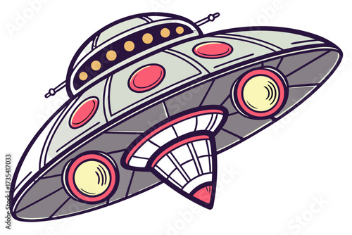 Cartoon flying saucer