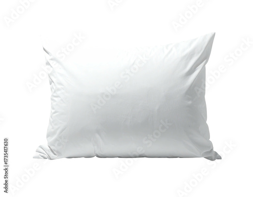 A fluffy white pillow against a black background, rendered with soft lighting