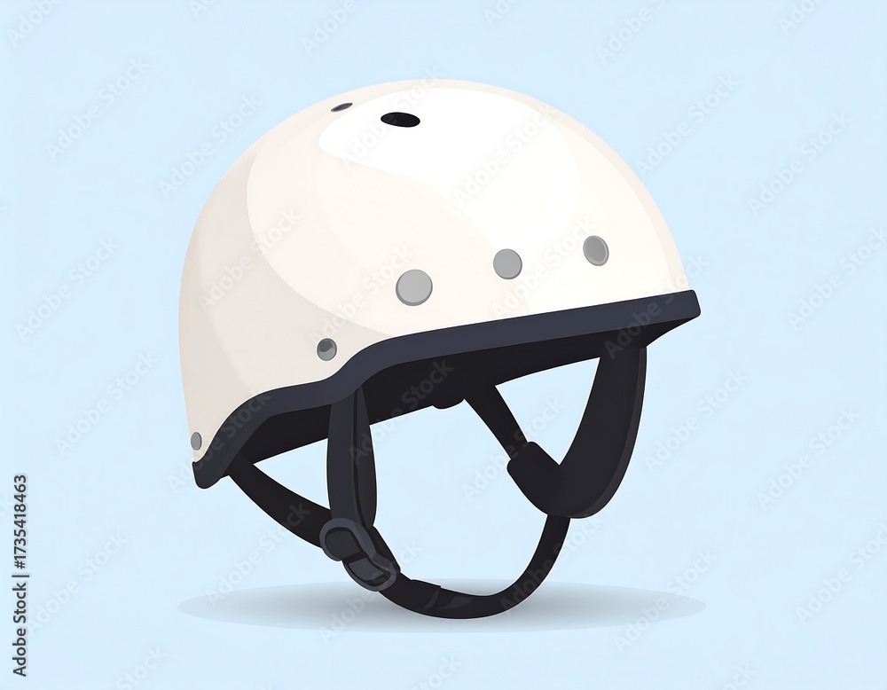 Fototapeta premium White safety helmet, angled view