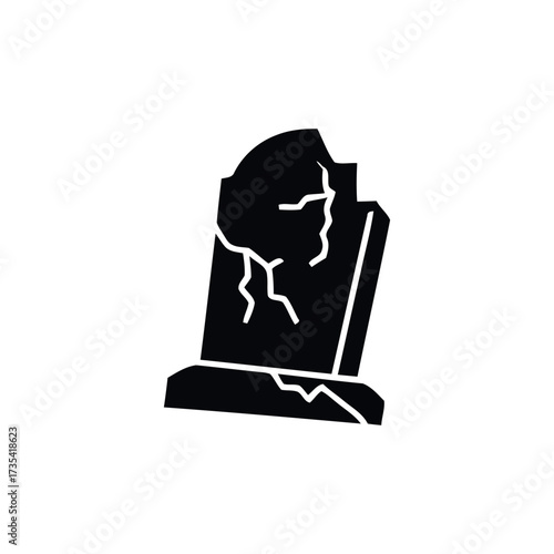 Tombstone Icon - Spooky Halloween Gravestone Vector Design
