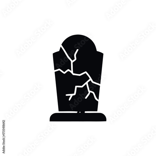 Tombstone Icon - Spooky Halloween Gravestone Vector Design