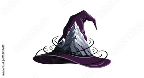 A mystical wizard hat with swirling magical energy, Generative AI.